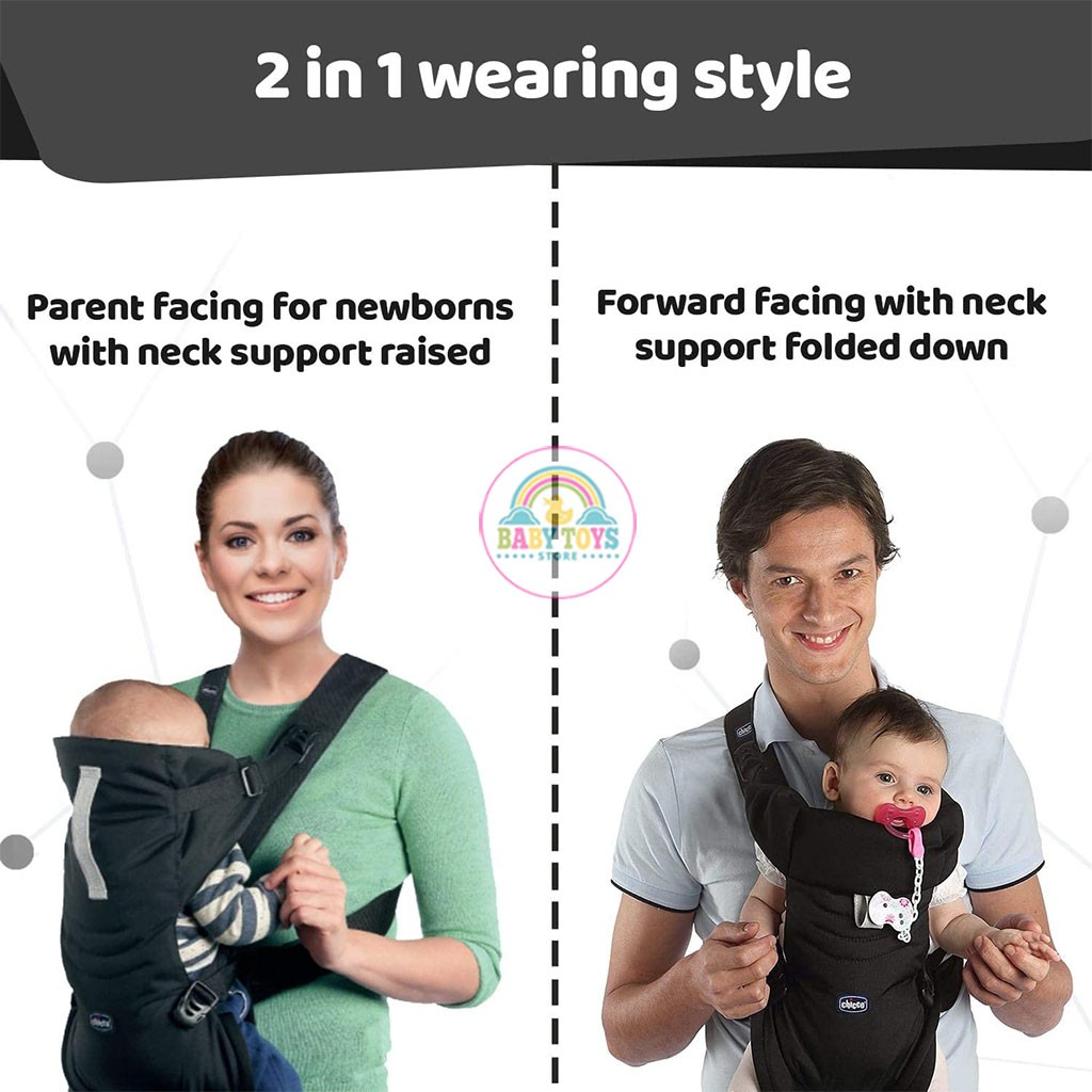 Địu Trẻ Em Chicco Easyfit Baby Carrier Max.9kgs, Dễ Mặc, Dễ Điều Chỉnh Và Dễ Gập Gọn Mang Đi (Hàng Âu)