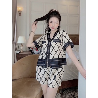 Bộ Pịama lụa mango mềm mịn tay dài quần dài