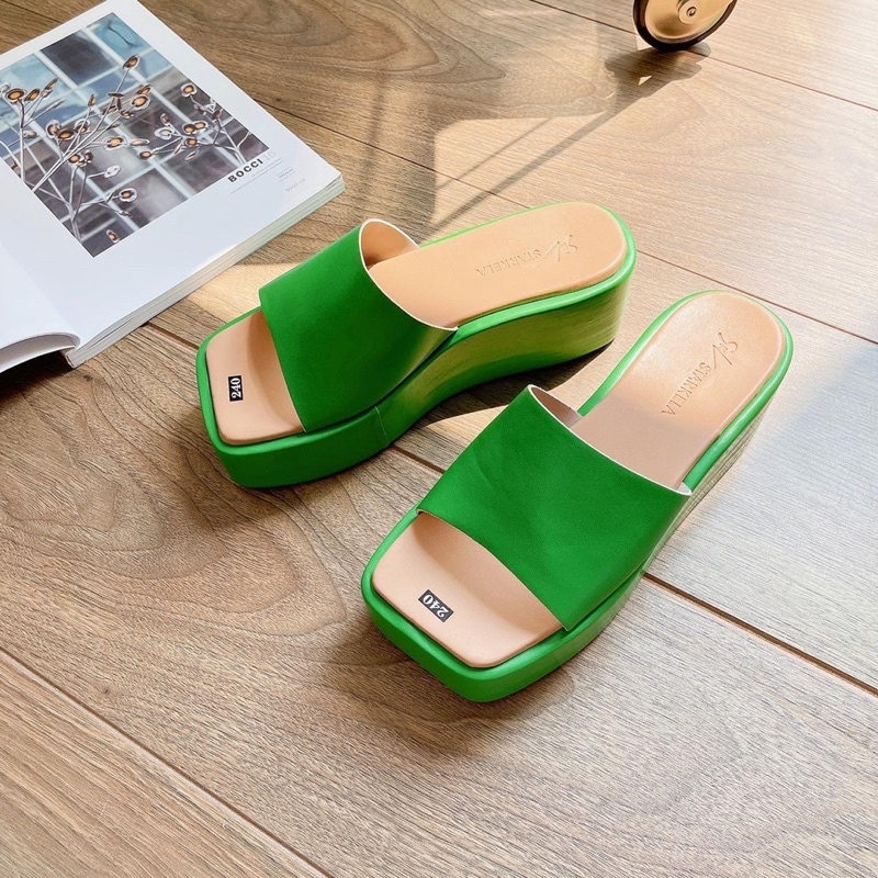 Dép quai ngang đế bánh mì cao 7 phân - Camel Store