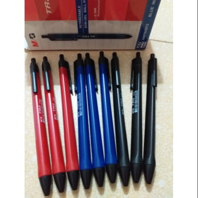 Hộp 40 bút bi M&G TR3 ( xanh, đen, đỏ)