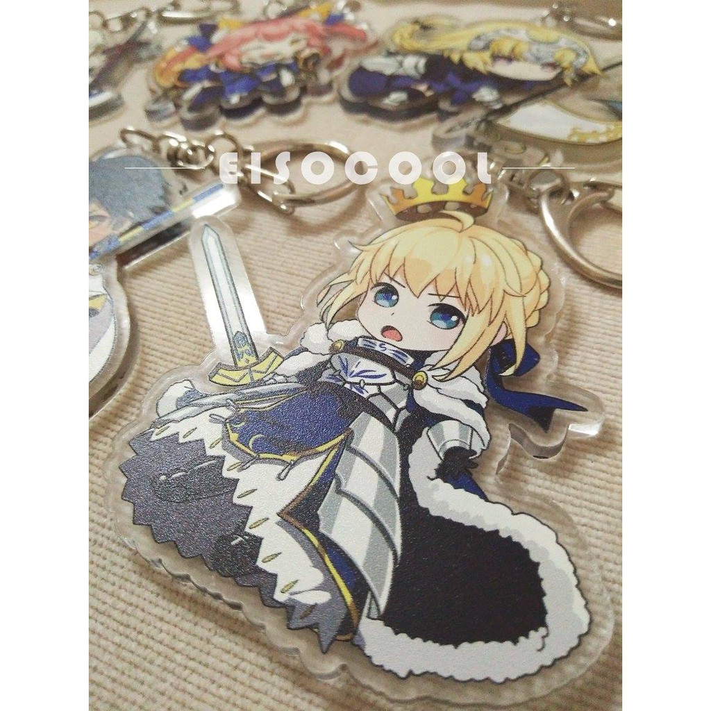 Móc khóa viền trong suốt FateGO 7cm (11 mẫu)