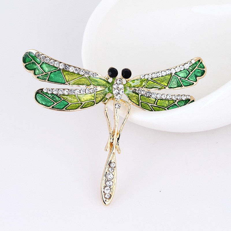Cài áo thời trang chuồn chuồn cánh xanh GC169