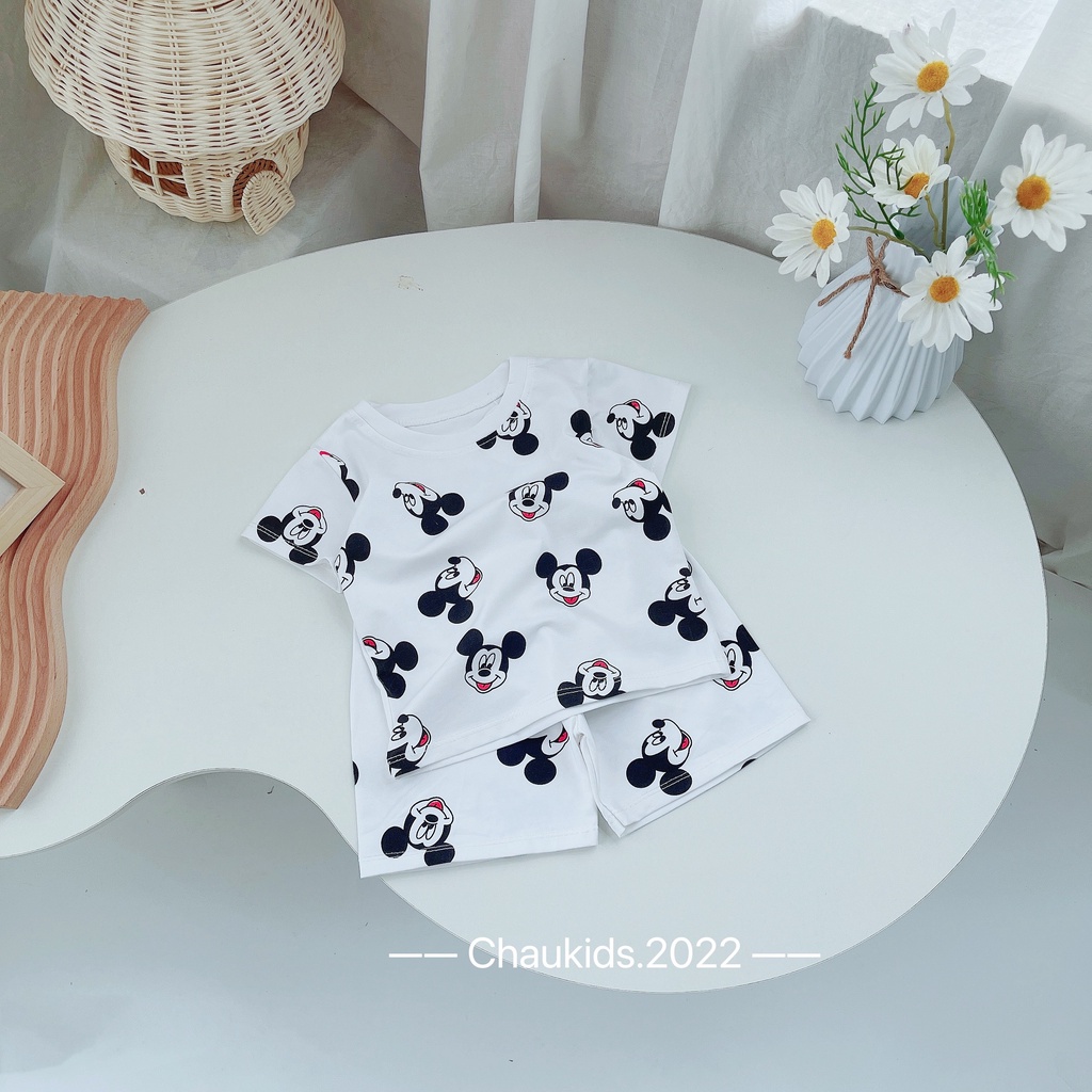 Cặp mickey xanh-trắng cho bé
