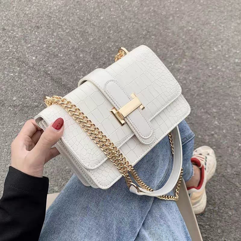 Túi Xách Nữ Mee ON, Túi xách thiết kế nhỏ gọn phối dây xích thời trang hàn quốc cao cấp SIÊU HOT