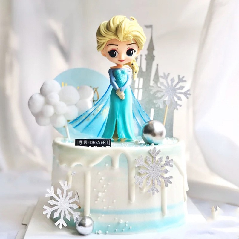 Công chúa Disney ELSA trang trí bánh kem, phụ kiện bánh sinh nhật, làm đồ chơi cho bé