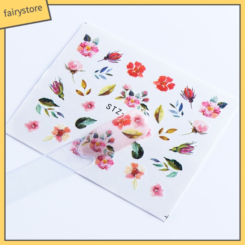 Bộ 40 miếng dán trang trí móng đa dạng mẫu họa tiết nghệ thuật