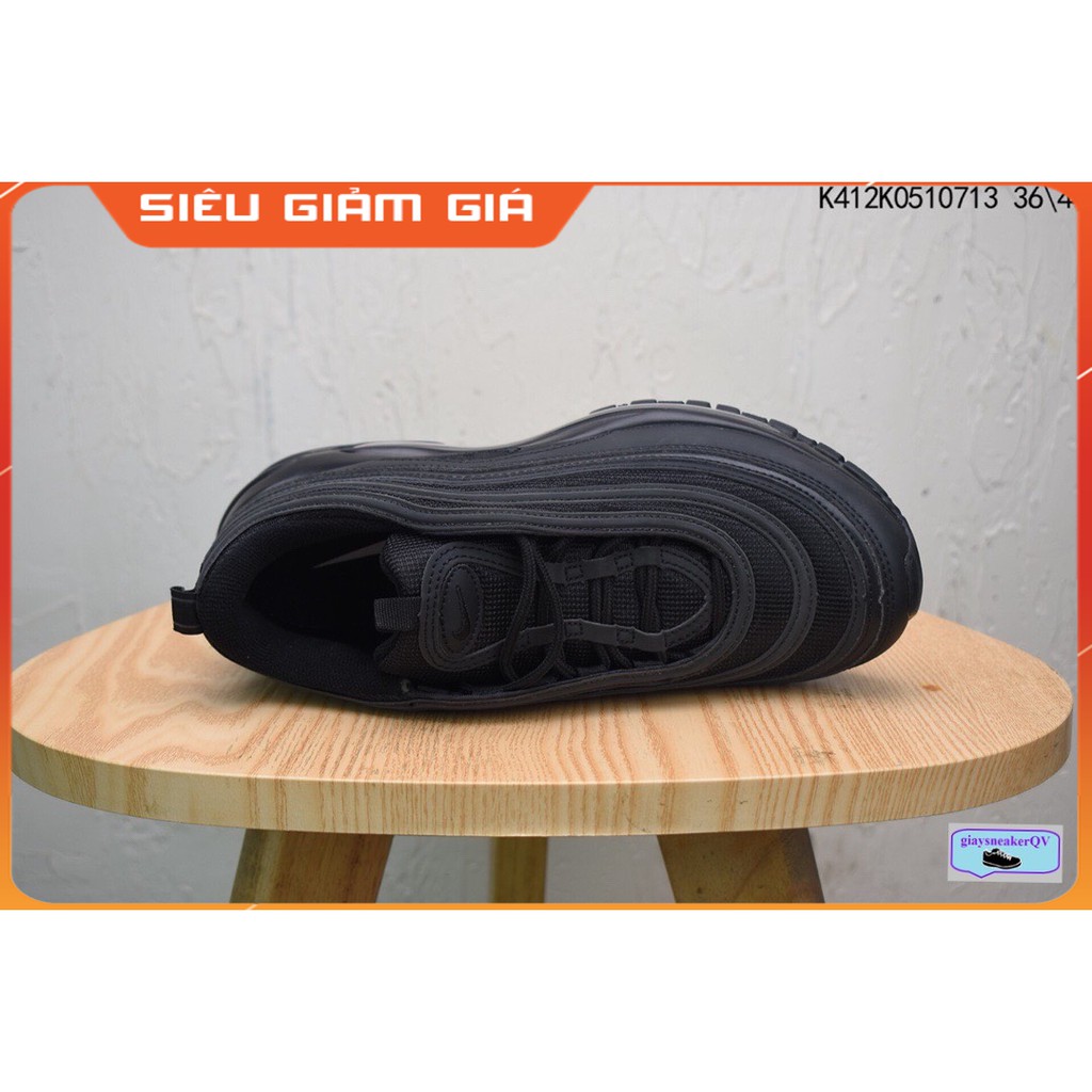 (FREESHIP+HỘP) Giày thể thao sneaker  AIR MAX 97 full đen siêu đẹp cho cả nam và nữ siêu đẹp