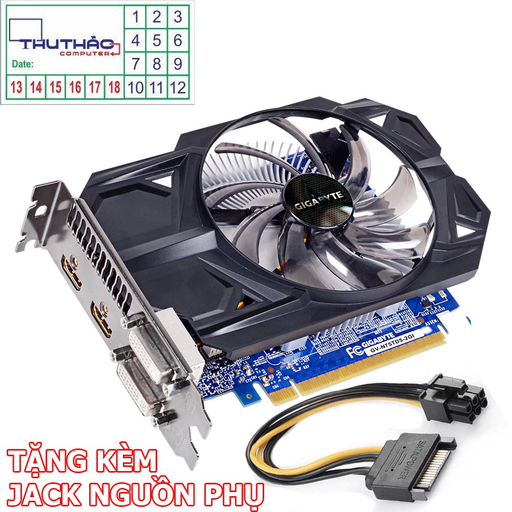 Card màn hình Gigabyte GeForce GTX 750 1GB GDDR5 (GV-N750OC-1GI) | WebRaoVat - webraovat.net.vn