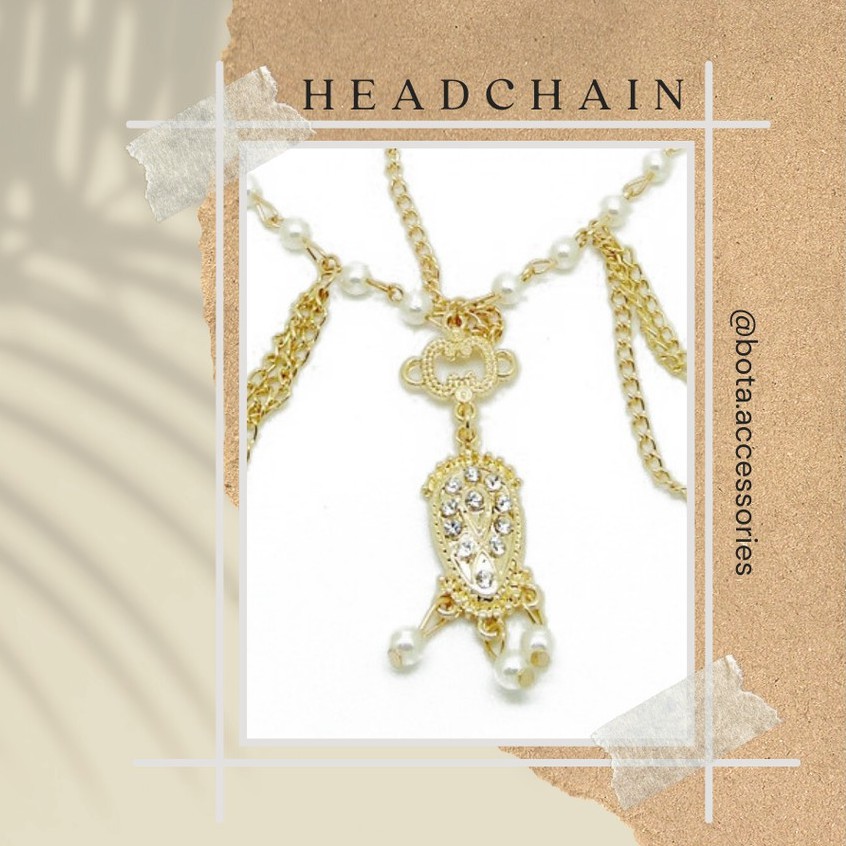 Dây chuyền đội đầu (Headchain) hột đá vàng [CÓ SẴN - HÀNG CHẤT LƯỢNG]