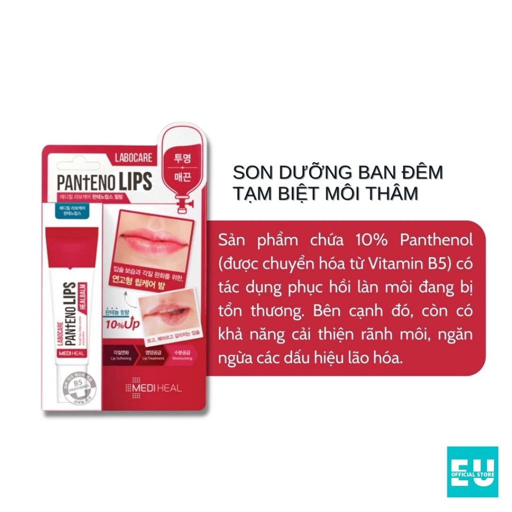 Son Dưỡng Môi Dưỡng Ẩm, Giảm Thâm Hiệu Quả Mediheal Labocare Pantenolips 10ml