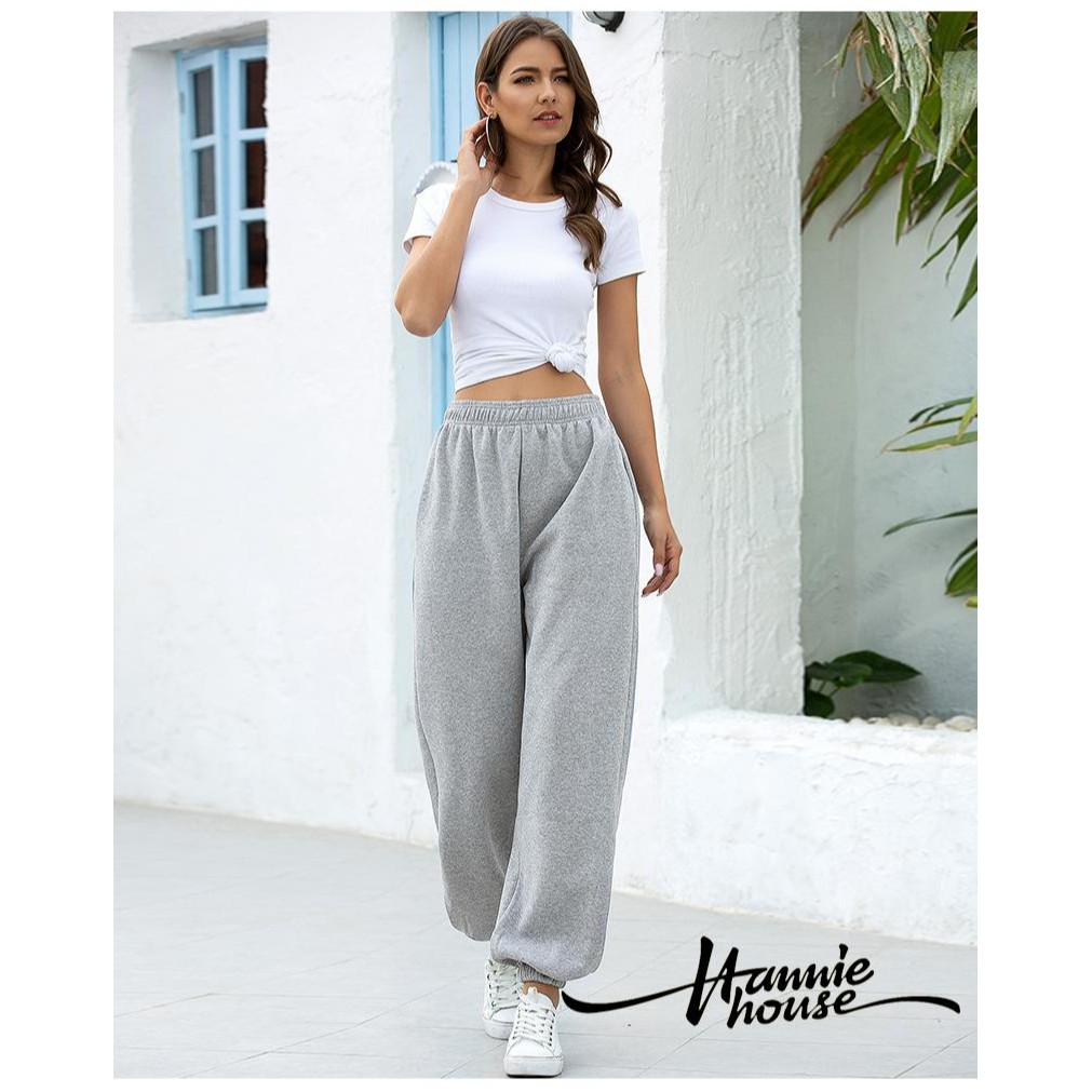 Quần Jogger Nữ Màu Trơn Thời Trang Thể Thao