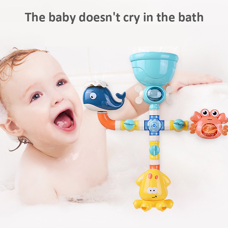 ZHAN QI TOYS Bộ đồ chơi lắp ráp vòi phun nước  phối động vật hoạt hình dễ thương cho bé