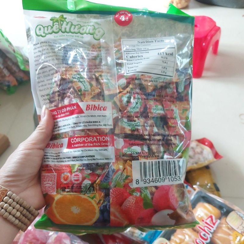 Kẹo Mềm Hương Trái Cây Quê Hương 600g