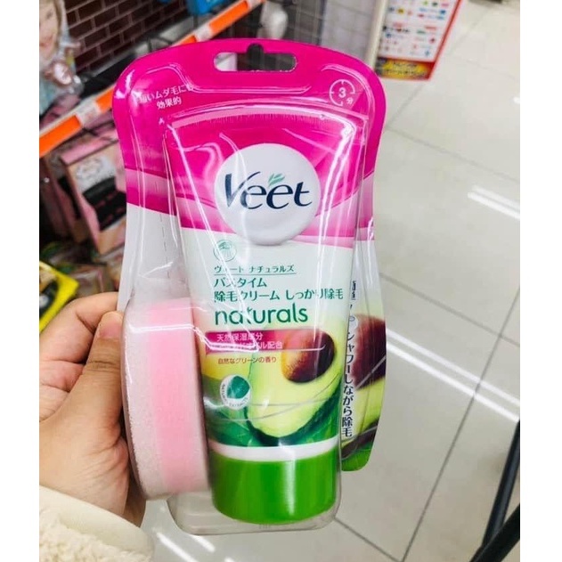 Kem Tẩy Lông Veet Naturals In Shower Hair Removal Cream Sensitive 150g - Nhật Bản