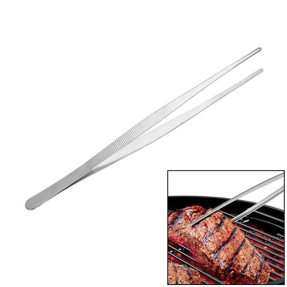 JUNE Restaurant Food Tweezers Stainless Steel Churrasco Tool Barbecue Tongs BBQ Buffet Kitchen Gadgets Beef Clip