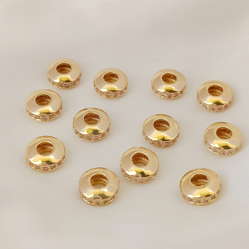 Hạt Đá Zircon 14K 8 * 4mm Nhiều Màu Sắc Có Lỗ Xỏ Dùng Làm Trang Sức DIY