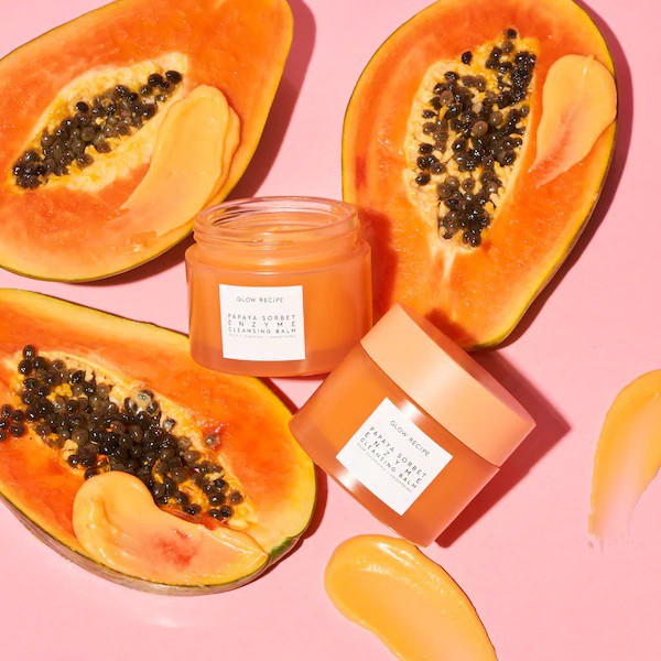 GLOW RECIPE  Sáp tẩy trang đu đủ Papaya Sorbet Smoothing Enzyme Cleansing Balm &amp; Makeup Remover