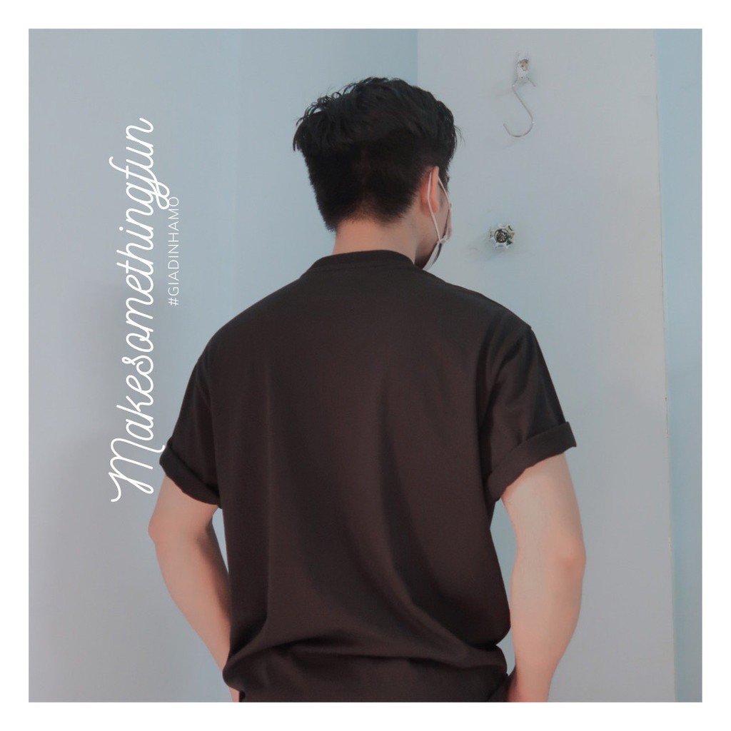 Áo Thun Trơn Unisex tay lỡ 100% Cotton Form Rộng Vải Dày [AMO] | BigBuy360 - bigbuy360.vn