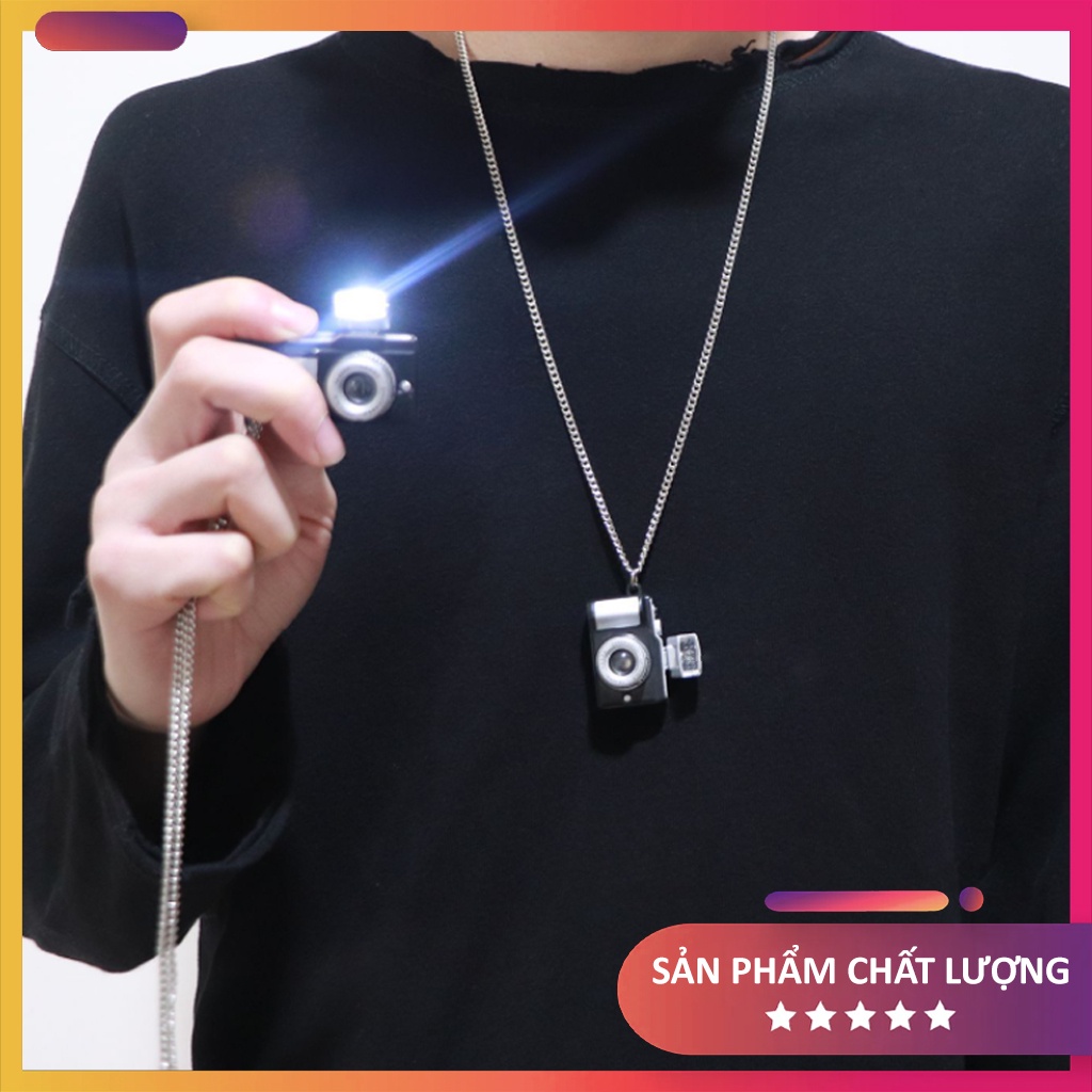 Dây chuyền mặt hình máy ảnh phát sáng độc đáo, phong cách thời trang cá tính cho nam nữ