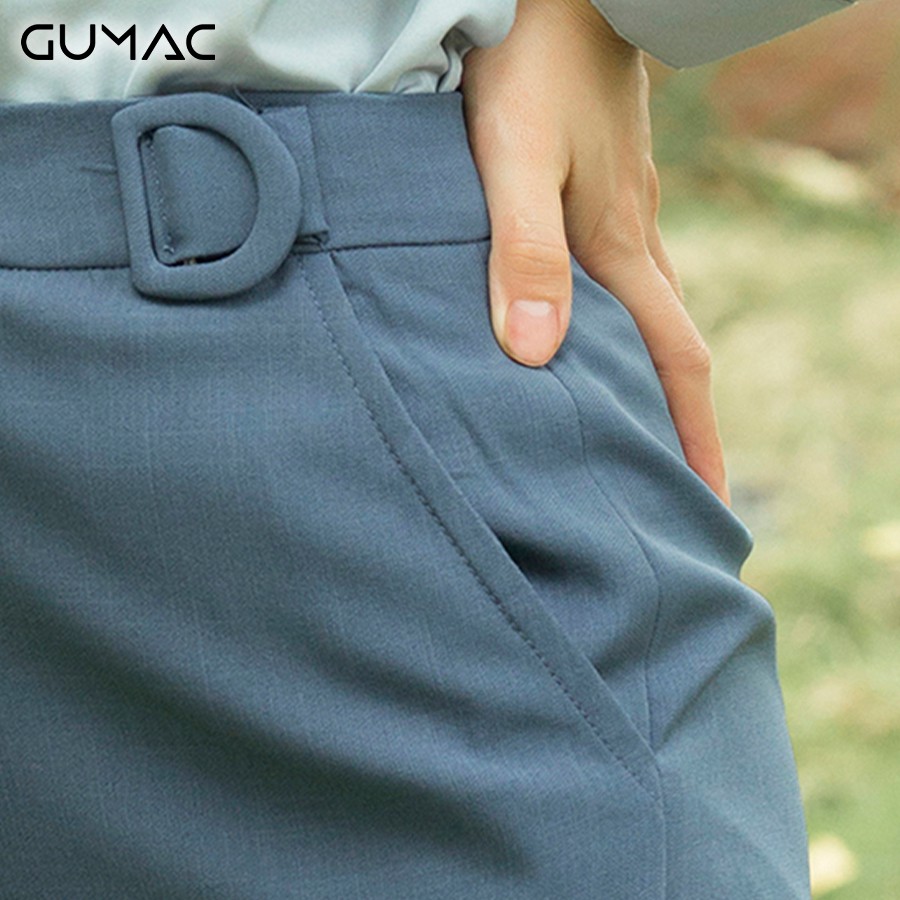 [Mã WABRGU72 giảm 10% tối đa 50k đơn 250k] Quần tây nữ phụ kiện chữ D QA349 GUMAC | BigBuy360 - bigbuy360.vn