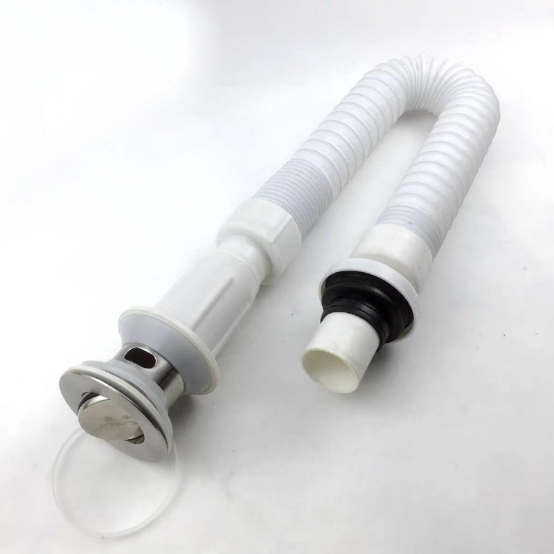 XI PHÔNG THOÁT NƯỚC CHẬU RỬA MẶT NHỰA SUN ĐẦU INOX  Ngăn mùi