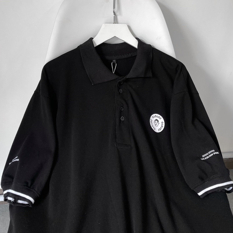 áo Polo zototo màu đen ảnh thật unisex ( nam nữ mặc đều được ) | BigBuy360 - bigbuy360.vn