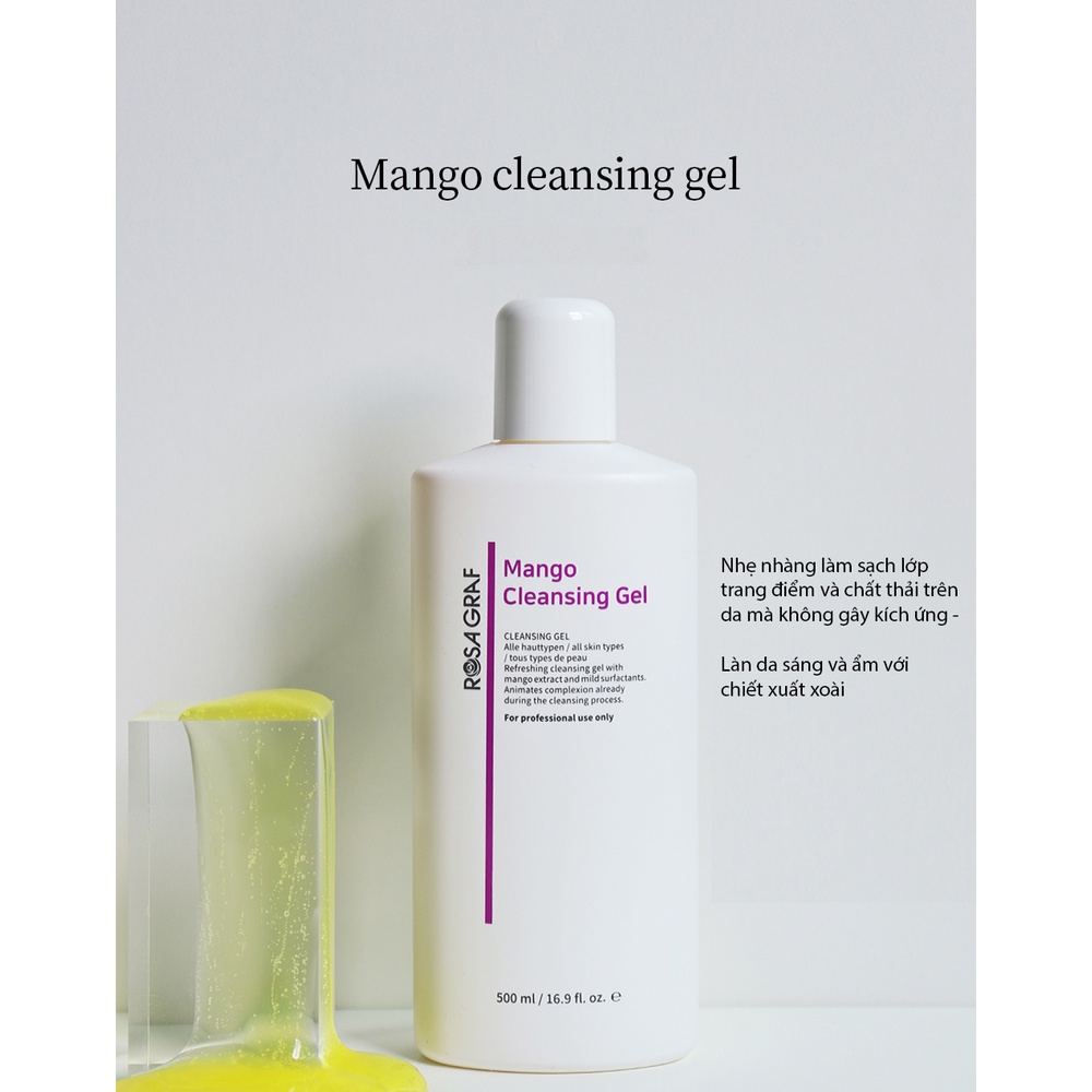 Sửa rửa mặt ROSAGRAF Mango Cleansing Gel 500ml Bebalance