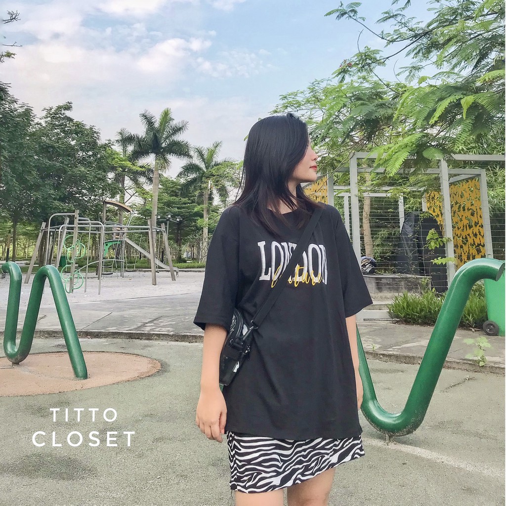 Set Chân Váy Ngựa Vằn London Hot Hit + Áo Thun Cotton - Ảnh Thật - Titto Closet