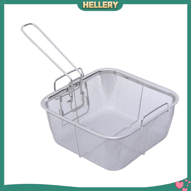 Rổ Inox Vuông 20cmx20cm Đựng Khoai Tây Chiên Tiện Dụng