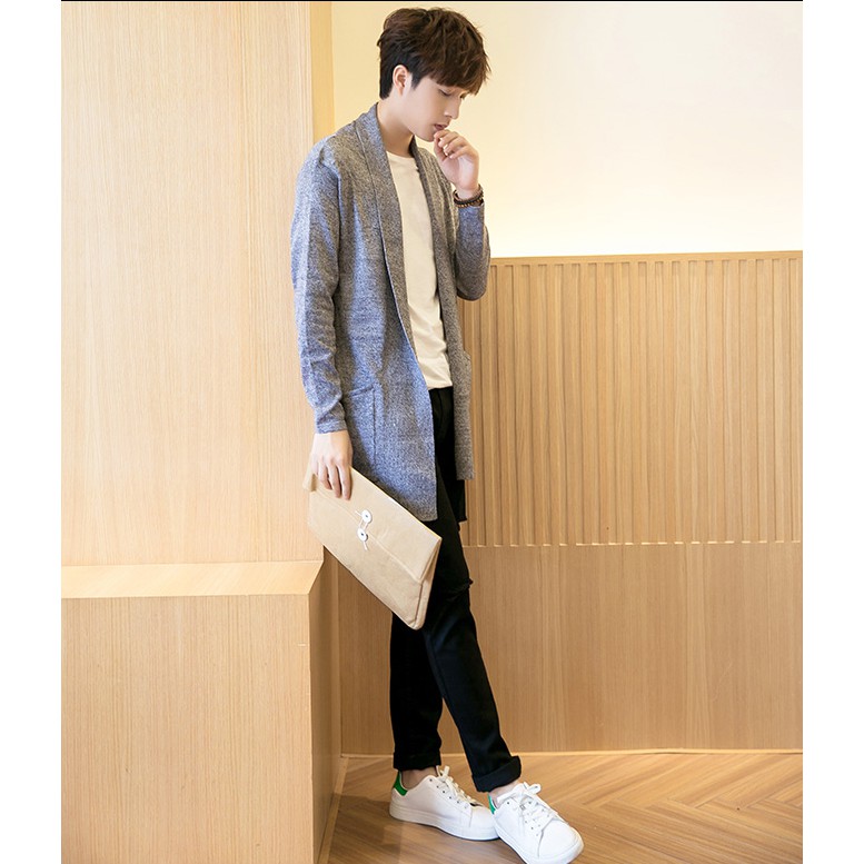 Áo Khoác Cardigan Dệt Kim Dáng Dài Thanh Lịch Dành Cho Nam | BigBuy360 - bigbuy360.vn