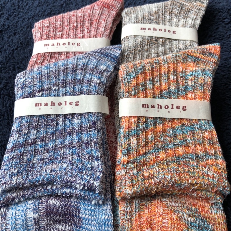 TẤT MIX SỢI NHIỀU MÀU UNISEX HIỆU MAHOLEG SẢN XUẤT Ở NHẬT BẢN