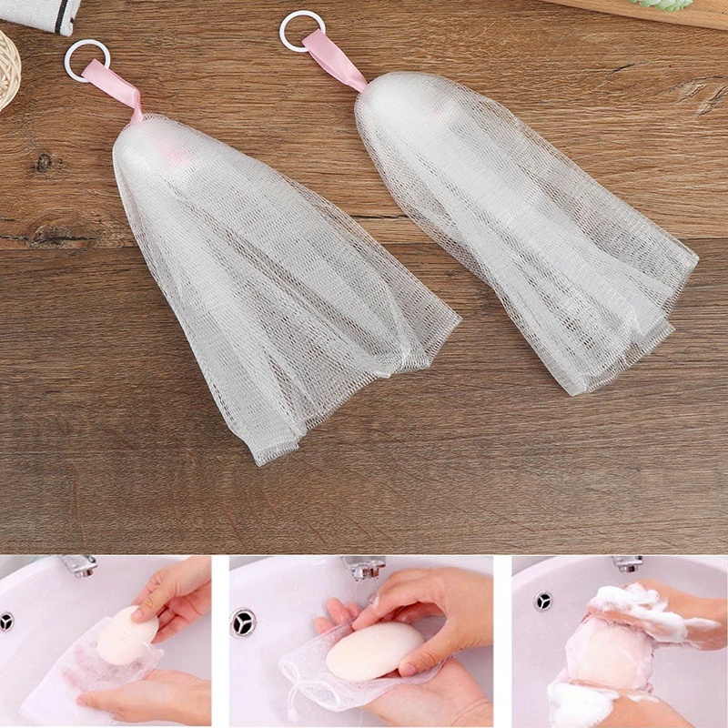 1 Túi Lưới PE Tạo Bọt Rửa Tay/Xà Phòng Màu Sắc Ngẫu Nhiên