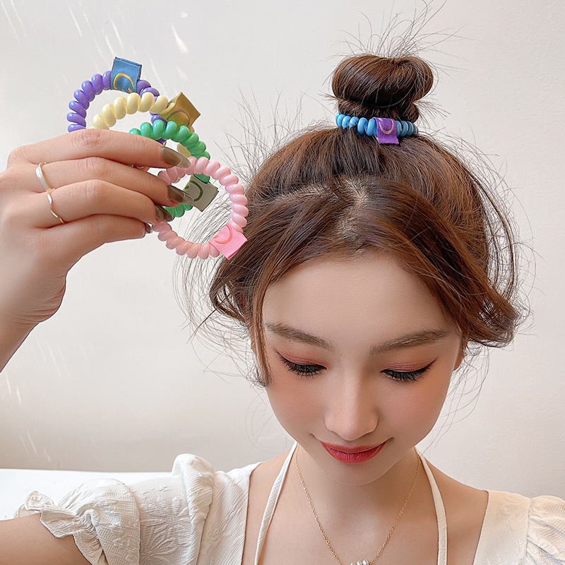 Dây Buộc Tóc Lò Xo Co Giãn Tốt Kiểu Hàn Quốc Cho Nữ