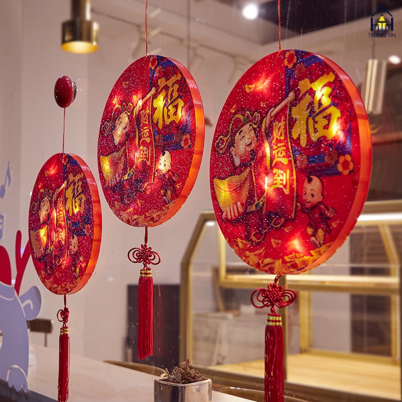ĐÈN LED TRANG TRÍ TẾT SIÊU HOT DECOR NHÀ CỬA - DÁN KÍNH Có Nút Hít chưa kèm PIN làm quà dịp lễ Trung Tín.