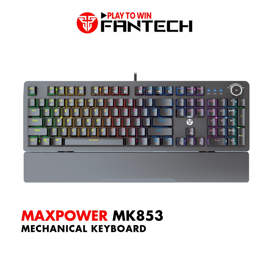 Bàn Phím Cơ Gaming Full-sized Có Dây Fantech MK853 MAXPOWER Outemu Blue/Red Switch RGB Gradient - Hàng Chính Hãng