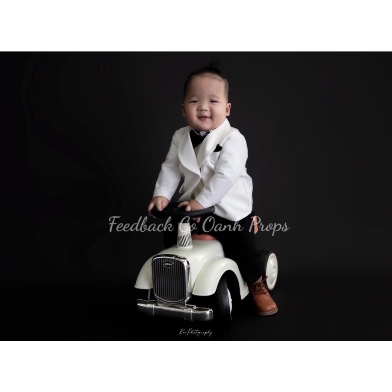 Vest Trắng hai hàng nút siêu cưng cho bé