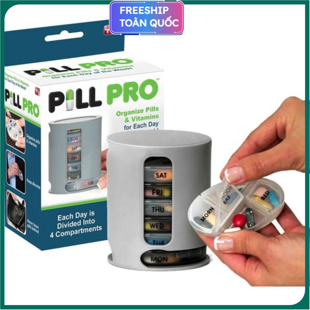 PVN6175 - Hộp chia thuốc Pill Pro hình thoi đa năng, có thể mang đi hàng ngày tiện lợi GC35