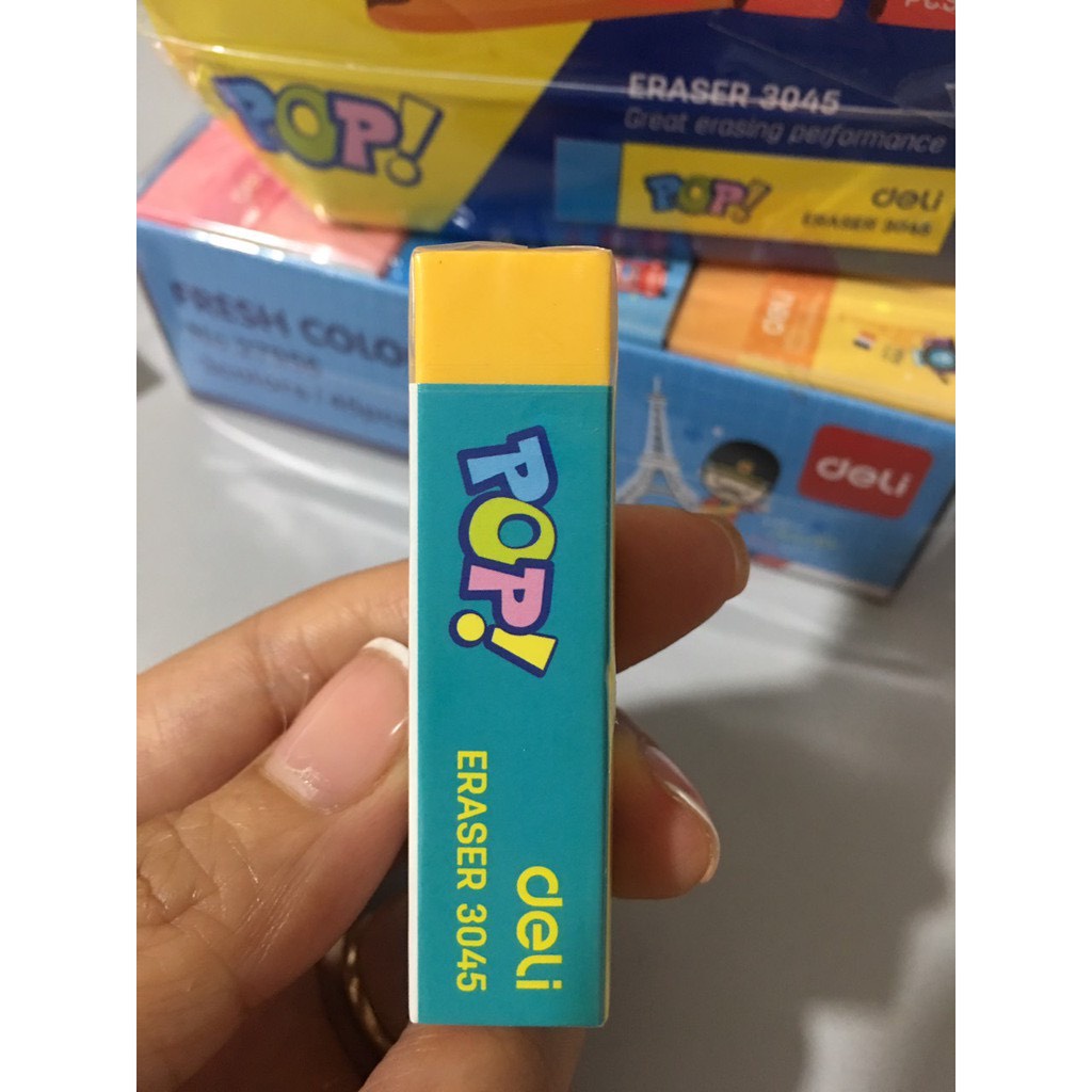 Gôm tẩy Deli 3045, Tẩy sắc màu Deli pop chính hãng - Đức Huy Store