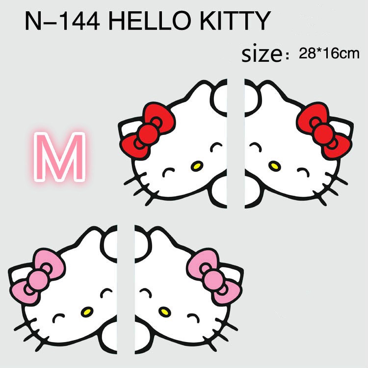 1 Cặp Sticker Hello Kitty Dán Trang Trí Xe Hơi
