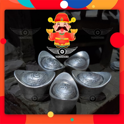 Đĩnh Bạc Tài Lộc, Thỏi Bạc Thần Tài, Thoi Bạc Chiêu Tài, Nén Bạc, Ngân Lượng, Đĩnh Bạc Phong Thủy, Quà Ngày Tết