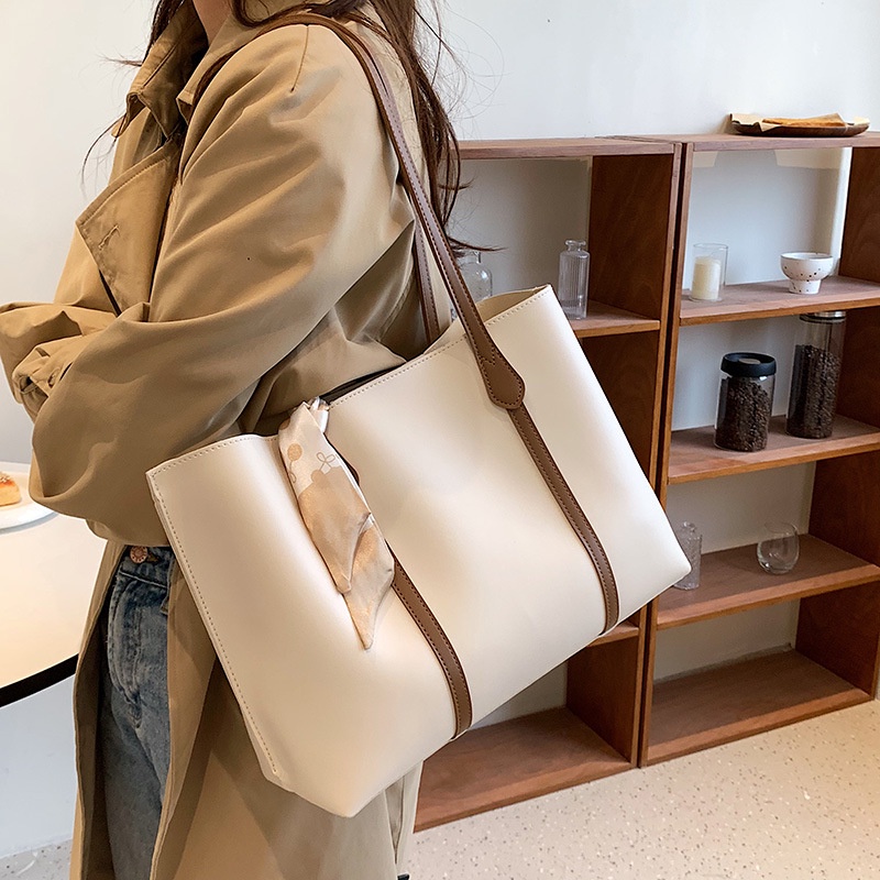 Túi đeo vai IELGY cỡ lớn màu tương phản thời trang cho nữ