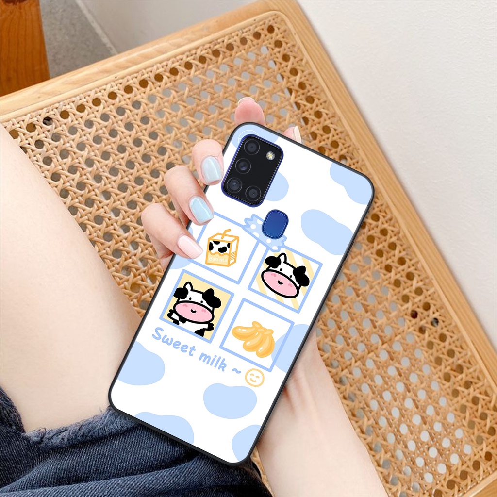 Ốp lưng SAMSUNG A20S - A21S in hình bò sữa cute đáng yêu