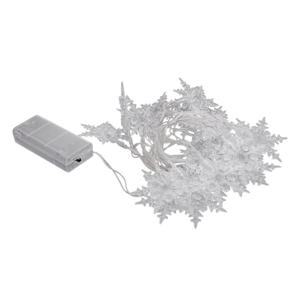 Dây Đèn Led 2m 20 Bóng Hình Bông Tuyết Trang Trí Giáng Sinh