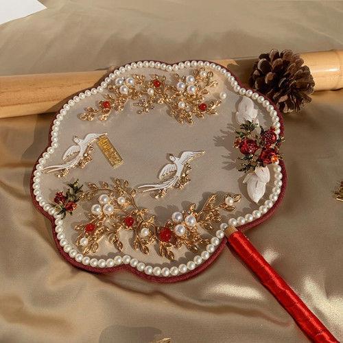 Quạt Cầm Tay Kiểu Dáng Cổ Điển Phong Cách Trung Hoa Dành Cho Tiệc Cưới