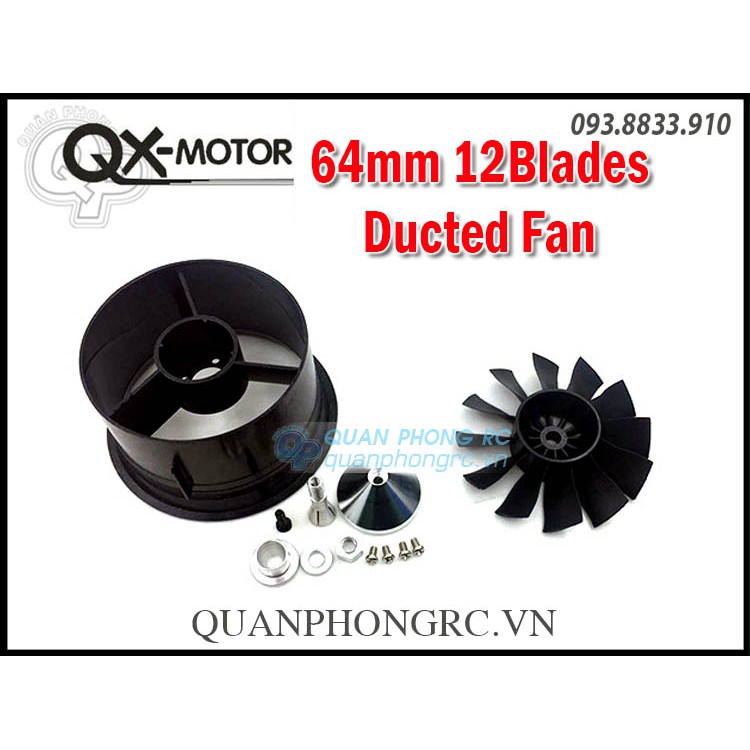 Vỏ Ducted Fan QX-MOTOR 12 Lá 64mm 12 Blades