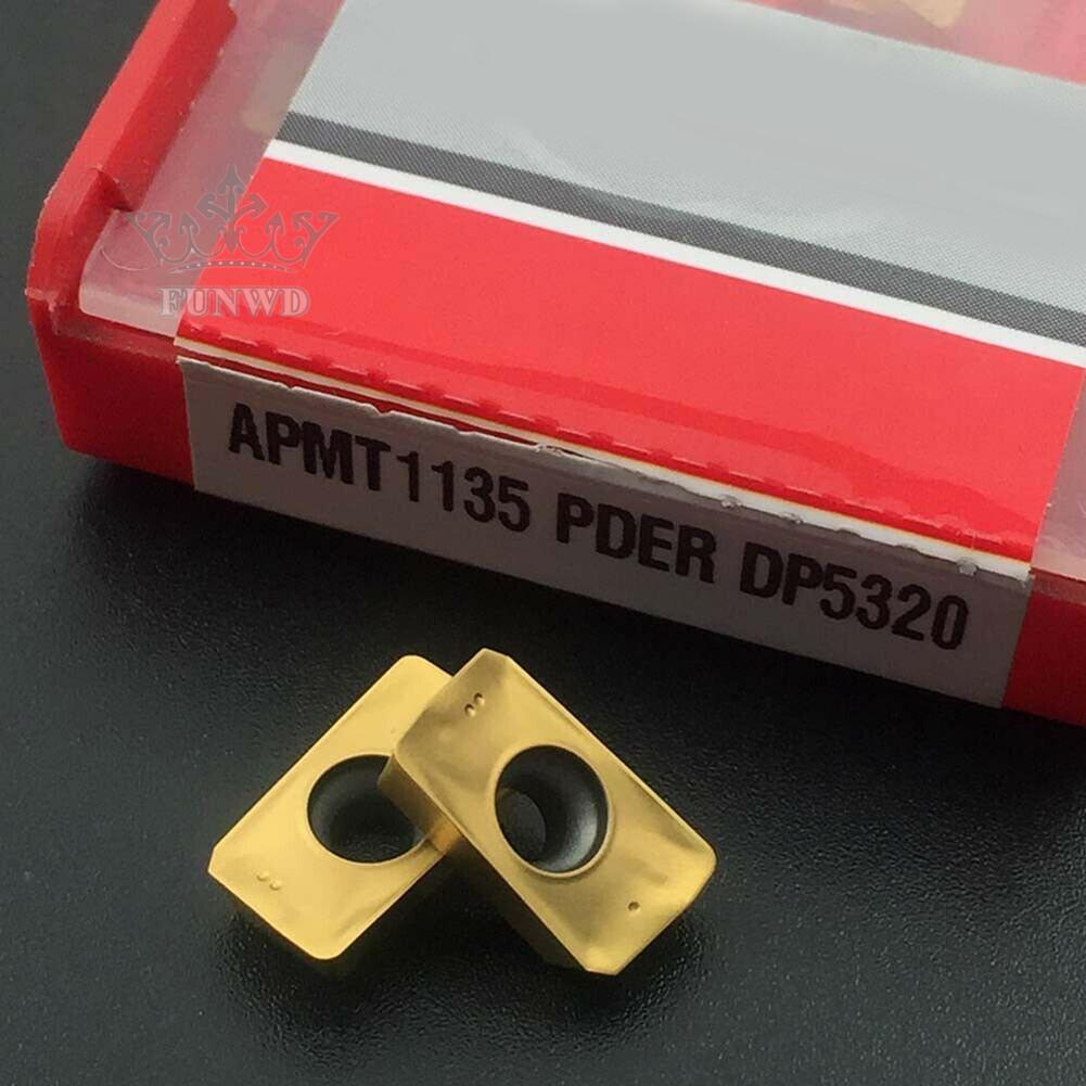 【FUNWD】10x APMT1135PDER DP5320 Milling Cutter Insert Carbide Insert/For Steel BAP-300R