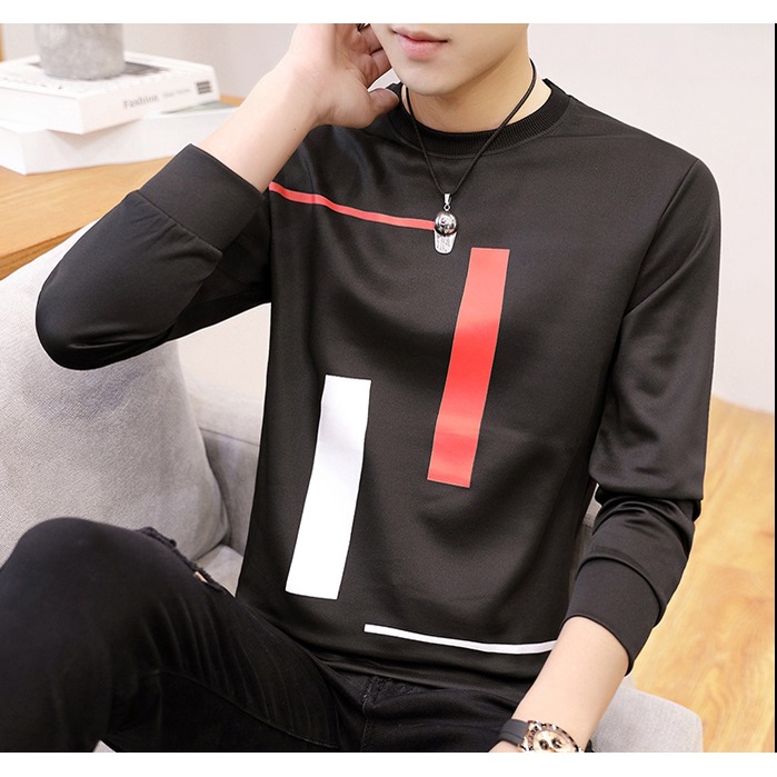 Sweater 💝 Áo thun nam 💝 áo thun nam tay dài, có loại nỉ ấm mùa đông unisex form rộng thoáng mát  hàn quốc kute giá rẻ