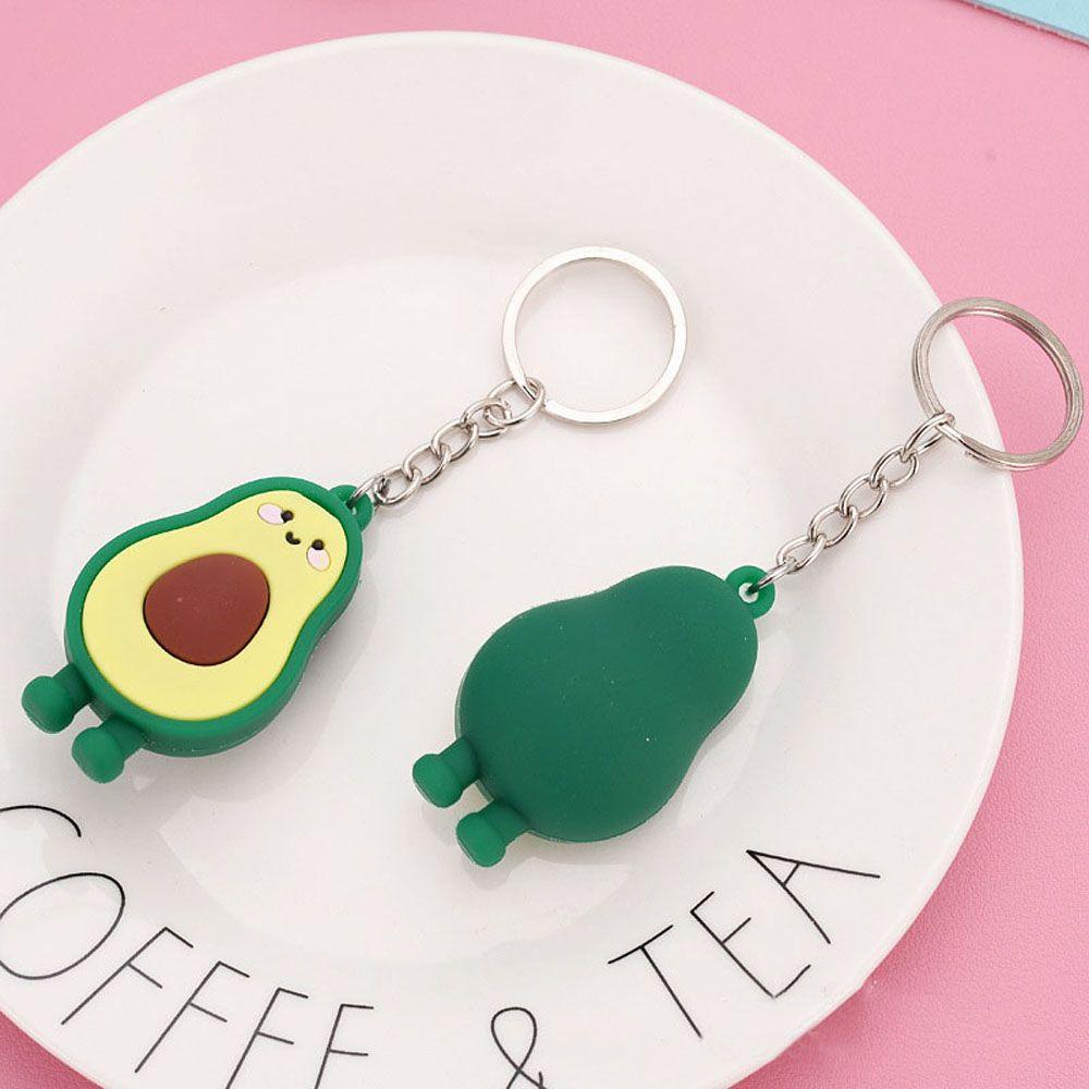 Móc Khóa Hình Quả Bơ 3D Bằng Cao Su Mềm Thời Trang