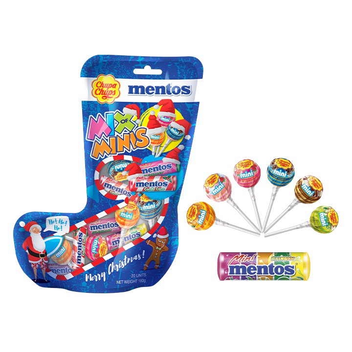 Túi kẹo Mini Chupa Chups và Mini Mentos 160g