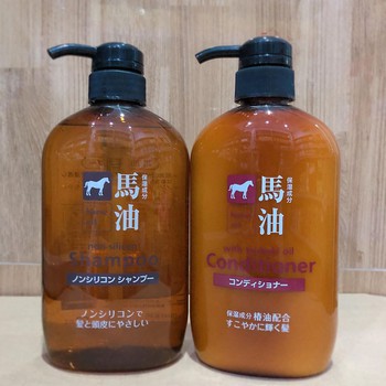 Cặp Dầu Gội Đầu Xả Mỡ Ngựa Horse Oil Nhật Bản